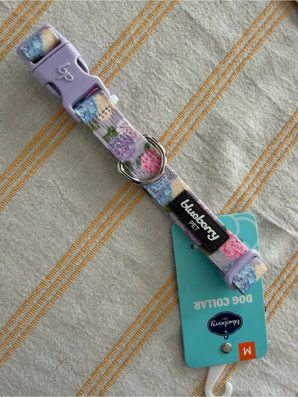 Blueberry Pet Floral Lavender Medium Dog Collar - Purple